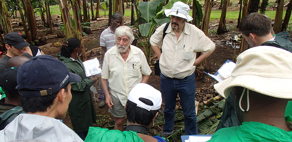 Curators with Edmond De Langhe and Jean-Pierre Horry in Guadeloupe, photo by Rachel Chase